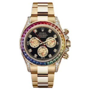Dual Color Men Watch With Stainless Steel Strap & Black Dial