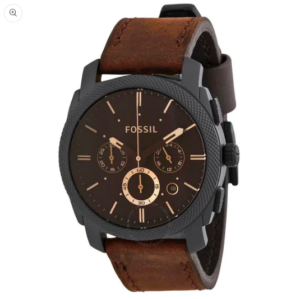 Fossil Japanese Brown Dial & Brown Leather Strap Men’s Watch