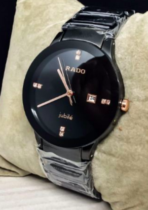 Rado Black Color Luxury Watch For Men With Black Color Stainless Steel Strap RD-CENTRIC