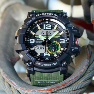 Casio G-shock Mudmaster Analog-Digital Green Black Dial Men's Watch for Man G662 Gshock Compass