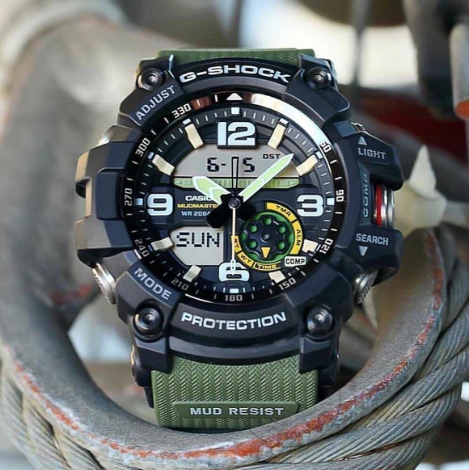 Casio G-shock Mudmaster Analog-Digital Green Black Dial Men's Watch for Man G662 Gshock Compass