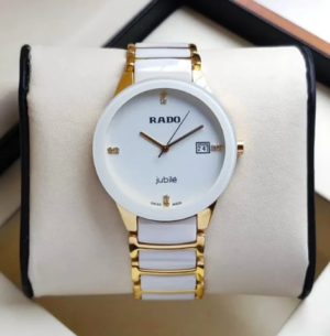 Rado Centrix Jublie Gold White Men's Watch For Man RD-JUB-00 White Dial Date Gift Watch