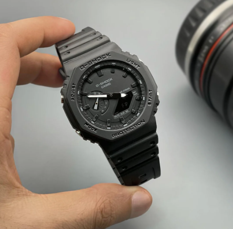 G-Shock Analog Digital Black Color Belt Men’s Watch For Man With Black Dial Gift Watch GA2100-1A1