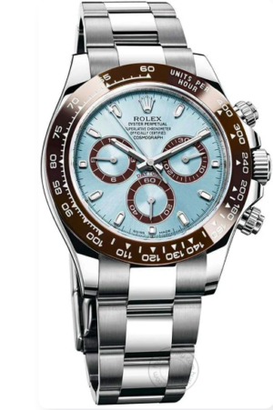 Chronograph Daytona Quartz Silver Blue Metal Men's Watch for Man BLUE-DIAL-QTZ