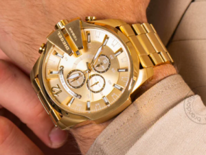 Diesel Mega Chief Chronograph Full Gold Men's Watch For Man Dz4360 Gift