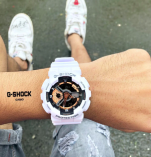 Casio G-Shock Analog-Digital G shock White Gshock Black Dial Mens Watch for Man or Women - G398 Gift