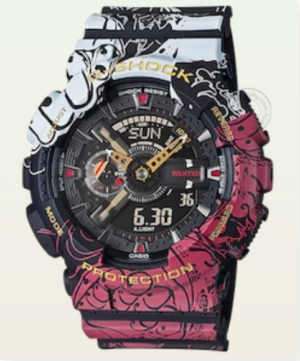 Casio G-Shock Analog Digital Adopts red, black and white Belt Men's Watch For ManGA-110JOP-1A4 Sports Multi Color Dial Day And Date Gift Watch