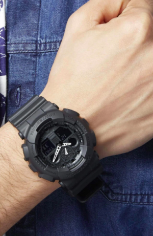 Casio G-Shock Analog-Digital Black Dial Men's Watch for Man Sports Gshock - GA-100-1A1DR (G270) Gift