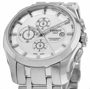 Tissot Chronograph Silver White Metal Formal Casual Men's Watch TS-SS01