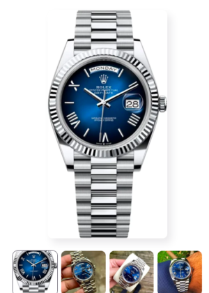 Oyster Perpetual Day-Date Blue Dial Men's Watch RLX-OYST-SB
