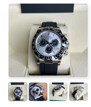 Cosmograph Silver Color Dial Ring Bezel Daytona Chronograph Quartz Chronometer Men's Watch - RLX-1165