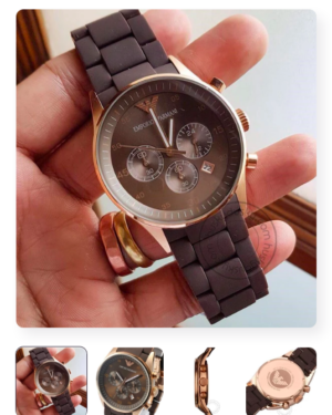 Chronograph Brown Silicone Men's Watch AR5890